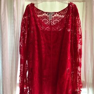 Ultra Pink Red Lace Shirt